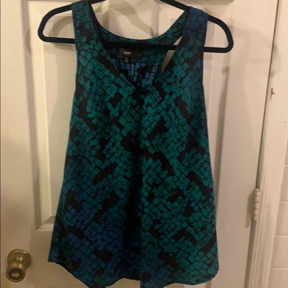 Mossimo Racerback tank flowy blouse, V-neck size L